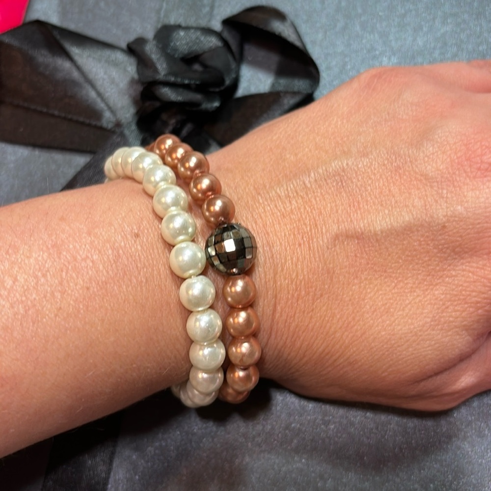 Two Handmade Stretch Bracelets
